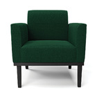 Poltrona Sala Base Madeira Preto Kit 2 Marisa Bouclê Verde D0