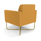 Poltrona Sala Base X Industrial Dourado Kit 2 Marisa Bouclê M