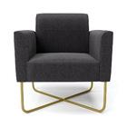 Poltrona Sala Base X Industrial Dourado Marisa Bouclê - Grafi