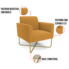 Poltrona Sala Base X Industrial Dourado Marisa Bouclê - Mosta