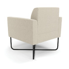 Poltrona Sala Base X Industrial Preto Kit 2 Marisa Bouclê Bege