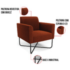 Poltrona Sala Base X Industrial Preto Kit 2 Marisa Bouclê Ter
