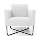 Poltrona Sala Base X Industrial Preto Kit 2 Marisa Bouclê - W