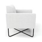 Poltrona Sala Base X Industrial Preto Kit 2 Marisa Bouclê - W