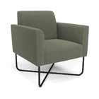 Poltrona Sala Base X Industrial Preto Marisa Bouclê - Pistache