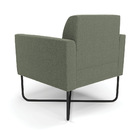 Poltrona Sala Base X Industrial Preto Marisa Bouclê Pistache
