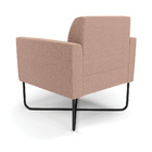 Poltrona Sala Base X Industrial Preto Marisa Bouclê - Rose