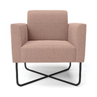 Poltrona Sala Base X Industrial Preto Marisa Bouclê - Rose
