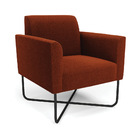 Poltrona Sala Base X Industrial Preto Marisa Bouclê Terra