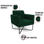 Poltrona Sala Base X Industrial Preto Marisa Bouclê - Verde