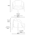 Poltrona Sala De Estar Austin Base Madeira Castanho Linho Bou