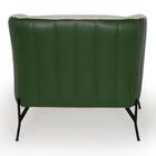 Poltrona Sala De Estar Base Aço Grécia Linho Oliva Domi