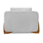 Poltrona Sala De Estar Base De Madeira Clarissa Linho S04 - D