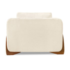 Poltrona Sala De Estar Base De Madeira Clarissa Linho S04 - D