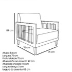 Poltrona Sala De Estar Base De Madeira Mariana Linho Cinza S0