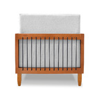 Poltrona Sala De Estar Base De Madeira Mariana Linho S04 - D'