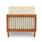 Poltrona Sala De Estar Base De Madeira Mariana Linho S04 - D'