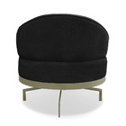 Poltrona Sala De Estar Base Giratória Dourada Aura Bouclê Pre