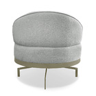 Poltrona Sala De Estar Base Giratória Dourada Aura Bouclê S04