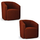 Poltrona Sala De Estar Base Giratória Kit 2 Stella Max Bouclê