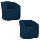 Poltrona Sala De Estar Base Giratória Kit 2 Stella Max Bouclê