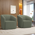 Poltrona Sala De Estar Base Giratória Kit 2 Stella Max Bouclê