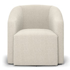 Poltrona Sala De Estar Base Giratória Stella Max Bouclê Bege