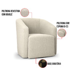 Poltrona Sala De Estar Base Giratória Stella Max Bouclê D03 -