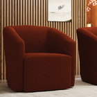 Poltrona Sala De Estar Base Giratória Stella Max Bouclê D03 -