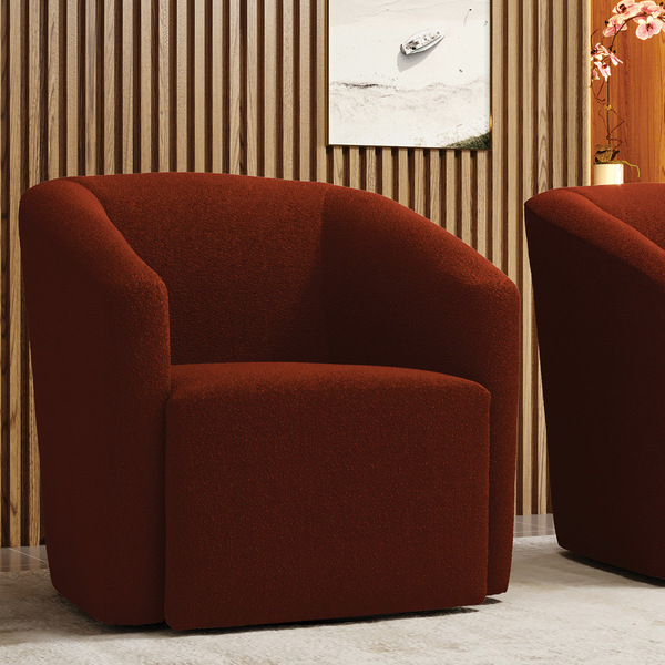 Poltrona Sala De Estar Base Giratória Stella Max Bouclê D03 -