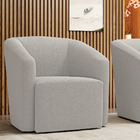 Poltrona Sala De Estar Base Giratória Stella Max Bouclê D03 -