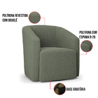 Poltrona Sala De Estar Base Giratória Stella Max Bouclê D03 -