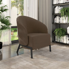 Poltrona Sala De Estar Base Industrial Kit 2 Luar Veludo K01