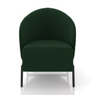 Poltrona Sala De Estar Base Industrial Kit 2 Luar Veludo K01