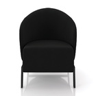 Poltrona Sala De Estar Base Industrial Kit 2 Luar Veludo Pret