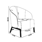 Poltrona Sala De Estar Base Industrial Kit 2 Luar Veludo Verd