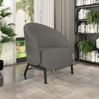 Poltrona Sala De Estar Base Industrial Luar Bouclê K01 - D'ro