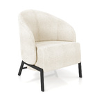 Poltrona Sala De Estar Base Industrial Luar Bouclê K01 - D'ro