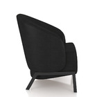 Poltrona Sala De Estar Base Industrial Luar Sintético Pu Pret