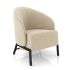 Poltrona Sala De Estar Base Industrial Luar Veludo K01 - D'ro