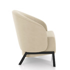 Poltrona Sala De Estar Base Industrial Luar Veludo K01 - D'ro