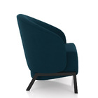 Poltrona Sala De Estar Base Industrial Luar Veludo K01 - D'ro