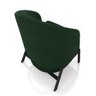 Poltrona Sala De Estar Base Industrial Luar Veludo K01 - D'ro