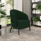 Poltrona Sala De Estar Base Industrial Luar Veludo K01 - D'ro