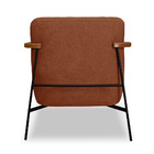 Poltrona Sala De Estar Base Industrial Preto Talim Bouclê Mar