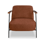 Poltrona Sala De Estar Base Industrial Preto Talim Bouclê Mar