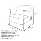 Poltrona Sala De Estar Base Industrial Preto Talim Bouclê S04