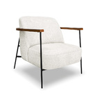 Poltrona Sala De Estar Base Industrial Preto Talim Bouclê S04