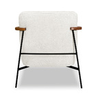 Poltrona Sala De Estar Base Industrial Preto Talim Bouclê S04