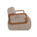 Poltrona Sala De Estar Braço De Madeira Hellen Bouclê K01 - D